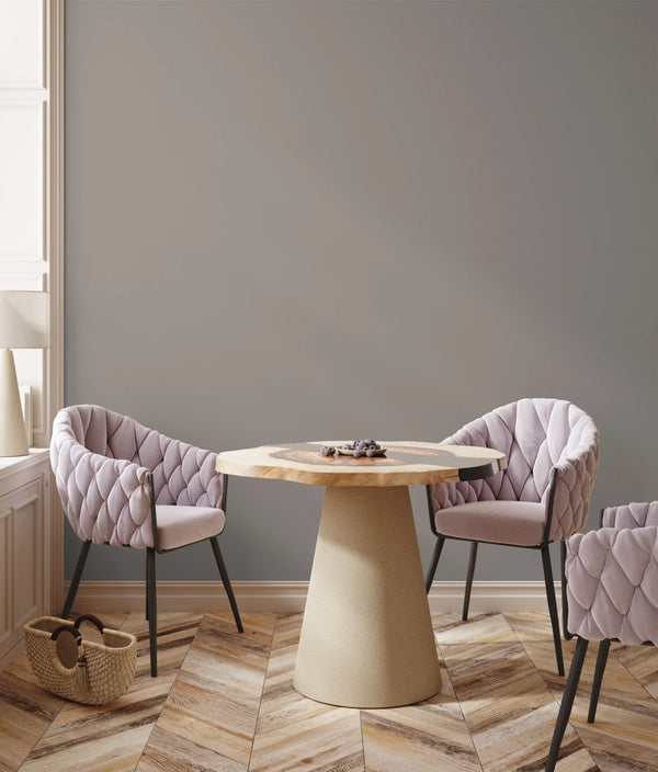 Velvet Cream Wallpaper, Matte Gray Wallpaper, Modern & Minimalist Wall Covering,Modern Look Neutral Colors Glittering Wallcovering