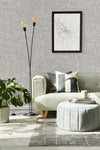 Gray Muse Brush Stroke Textured Wallpaper, Modern Minimalist Wall Covering, Neutral Shimmer Wall Decor