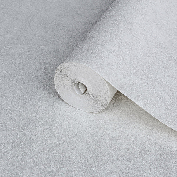 Light Gray Muse Plaster Texture Wallpaper, Natural Wallpaper, Modern & Minimalist Wall Covering, Modern Look Neutral Colors Glittering Wallcovering