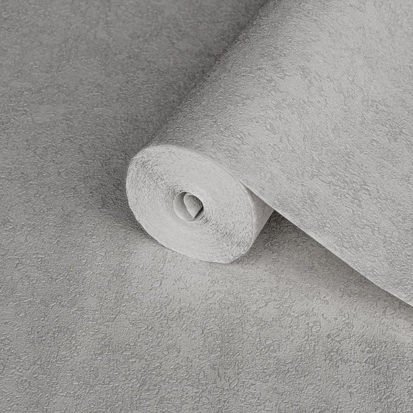Gray Muse Plaster Texture Wallpaper, Natural Wallpaper, Modern & Minimalist Wall Covering, Modern Look Neutral Colors Glittering Wallcovering