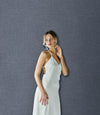 Blue Muse Linen Texture Wallpaper, Natural Wallpaper, Modern & Minimalist Wall Covering, Modern Look Neutral Colors Glittering Wallcovering