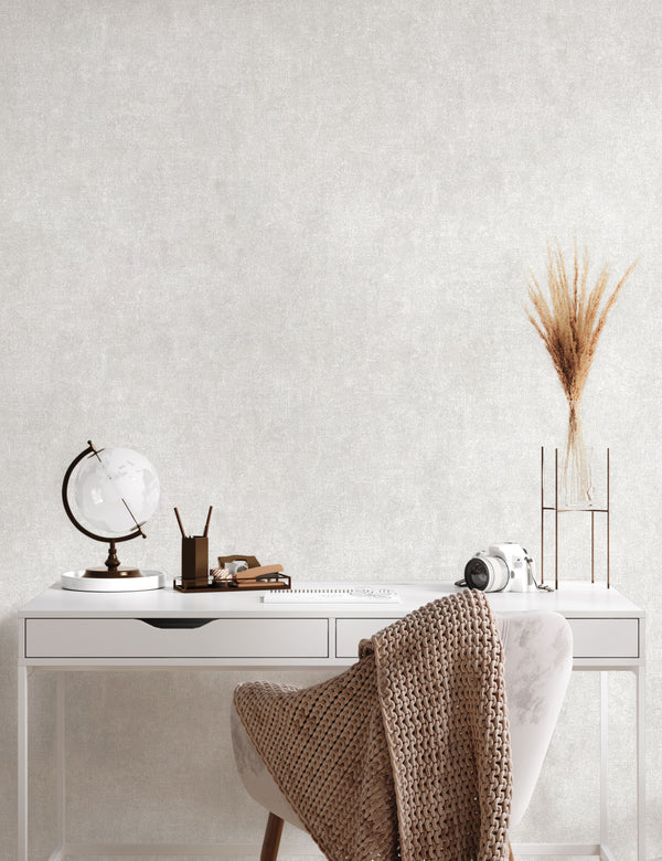 White Muse Cloud Texture Wallpaper, Natural Wallpaper, Modern & Minimalist Wall Covering, Modern Look Neutral Colors Glittering Wall Decor