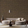 Brown-Bronze Muse Venetian Plaster Wallpaper, Natural Wallpaper, Modern & Minimalist Wall Covering, Modern Look Neutral Colors Glittering Wallcovering