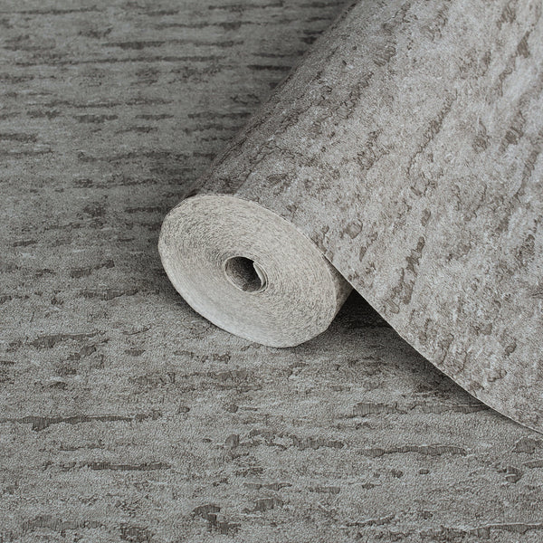 Dark Gray Muse Stucco Texture Wallpaper, Natural Wallpaper, Modern & Minimalist Wall Covering, Modern Look Neutral Colors Glittering Wall Cover