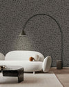 Dark Gray Leaf Pattern Wallpaper, Natural Wallpaper, Modern & Minimalist Wall Covering, Modern Look Neutral Colors Glittering Wallcovering