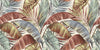 Brown and Green Leaves Wallpaper, Natural Wall Mural, Oversized Custom Size Wall Art, Non-Woven, Non-Adhesive, Modern Wall Paper, Removable