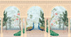 Traditional Mughal Garden Wallpaper, Peacock, Arch Mural, Oversized Custom Size Wall Art, Non-Woven, Non-Adhesive, Modern Wall Paper, Removable