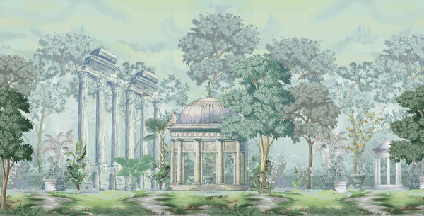 Ancient Greek Architecture Wallpaper, Garden Mural, Oversized Custom Size Wall Art, Non-Woven, Non-Adhesive, Modern Wall Paper, Removable