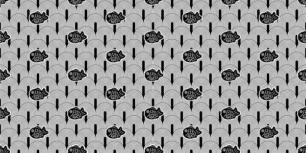 Japan Wave Wallpaper, Seamless Pattern Mural, Oversized Custom Size Wall Art, Non-Woven, Non-Adhesive, Modern Wall Paper, Removable