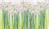 Daffodils Wallpaper, Floral Mural, Oversized Custom Size Wall Art, Non-Woven, Non-Adhesive, Modern Wall Paper, Removable
