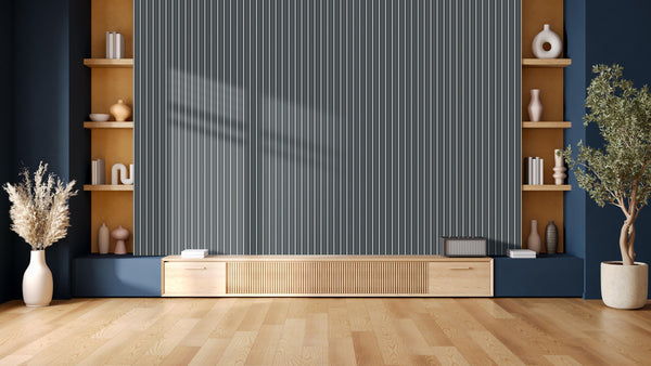 Modern Cold Gray Striped Panel , PS Wall Home Decoration Panel-Premium Quality