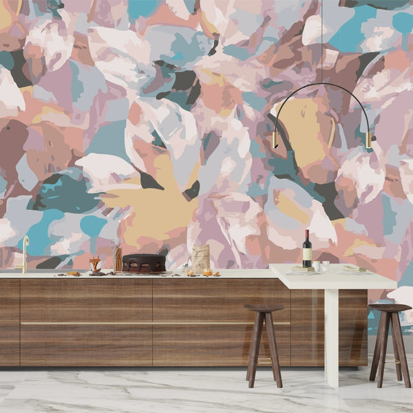 Abstract Colorful Wallpaper, Watercolor Mural, Oversized Custom Size Wall Art, Non - Woven, Non - Adhesive, Modern Wall Paper, Removable - Adawall Wallpaper - Registered Trade Accounts Only, Wallpaper Wholesale Account - W78002 - Adawall Wholesale - Wallpaper Wholesaler