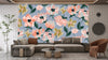 Abstract Floral, Blue Background Wallpaper, Seamless Pattern Mural, Oversized Custom Size Wall Art, Non - Woven, Non - Adhesive, Modern Wall Paper, Removable - Adawall Wallpaper - Registered Trade Accounts Only, Wallpaper Wholesale Account - W78083 - Adawall Wholesale - Wallpaper Wholesaler