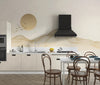 Abstract Gold Landscape Wallpaper, Mountain and Birds Mural, Oversized Custom Size Wall Art, Non - Woven, Non - Adhesive, Modern Wall Paper, Removable - Adawall Wallpaper - Registered Trade Accounts Only, Wallpaper Wholesale Account - W77908 - Adawall Wholesale - Wallpaper Wholesaler