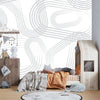 Abstract Gray Lines Wallpaper, Seamless Pattern Mural, Oversized Custom Size Wall Art, Non - Woven, Non - Adhesive, Modern Wall Paper, Removable - Adawall Wallpaper - Registered Trade Accounts Only, Wallpaper Wholesale Account - W78193 - Adawall Wholesale - Wallpaper Wholesaler