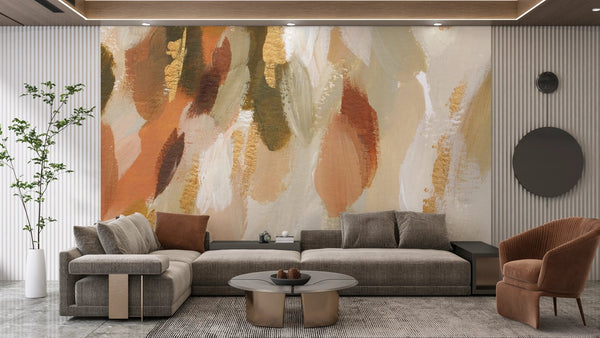 Abstract Hand Painted Wallpaper, Stylish Mural, Oversized Custom Size Wall Art, Non - Woven, Non - Adhesive, Modern Wall Paper, Removable - Adawall Wallpaper - Registered Trade Accounts Only, Wallpaper Wholesale Account - W77584 - Adawall Wholesale - Wallpaper Wholesaler