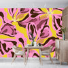 Abstract Pink Flowers Wallpaper, Seamless Pattern Mural, Oversized Custom Size Wall Art, Non - Woven, Non - Adhesive, Modern Wall Paper, Removable - Adawall Wallpaper - Registered Trade Accounts Only, Wallpaper Wholesale Account - W77738 - Adawall Wholesale - Wallpaper Wholesaler