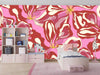 Abstract Red Flowers Wallpaper, Seamless Pattern Mural, Oversized Custom Size Wall Art, Non - Woven, Non - Adhesive, Modern Wall Paper, Removable - Adawall Wallpaper - Registered Trade Accounts Only, Wallpaper Wholesale Account - W77741 - Adawall Wholesale - Wallpaper Wholesaler