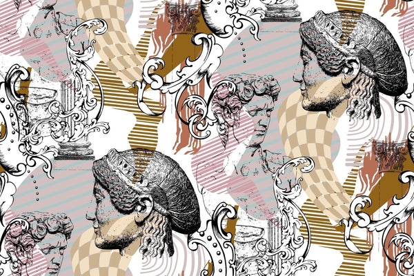 Abstract Sculpture Wallpaper, Seamless Pattern Mural, Oversized Custom Size Wall Art, Non - Woven, Non - Adhesive, Modern Wall Paper, Removable - Adawall Wallpaper - Registered Trade Accounts Only, Wallpaper Wholesale Account - W78098 - Adawall Wholesale - Wallpaper Wholesaler