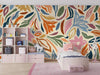 Abstract Shapes and Flowers Wallpaper, Colorful Mural, Oversized Custom Size Wall Art, Non - Woven, Non - Adhesive, Modern Wall Paper, Removable - Adawall Wallpaper - Registered Trade Accounts Only, Wallpaper Wholesale Account - W77555 - Adawall Wholesale - Wallpaper Wholesaler