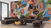 Abstract Shapes and Flowers Wallpaper, Seamless Pattern Mural, Oversized Custom Size Wall Art, Non - Woven, Non - Adhesive, Modern Wall Paper, Removable - Adawall Wallpaper - Registered Trade Accounts Only, Wallpaper Wholesale Account - W77579 - Adawall Wholesale - Wallpaper Wholesaler