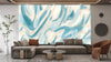 Abstract Teal, Beige Wallpaper, Paint Strokes Mural, Oversized Custom Size Wall Art, Non - Woven, Non - Adhesive, Modern Wall Paper, Removable - Adawall Wallpaper - Registered Trade Accounts Only, Wallpaper Wholesale Account - W78209 - Adawall Wholesale - Wallpaper Wholesaler