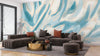 Abstract Teal, Beige Wallpaper, Paint Strokes Mural, Oversized Custom Size Wall Art, Non - Woven, Non - Adhesive, Modern Wall Paper, Removable - Adawall Wallpaper - Registered Trade Accounts Only, Wallpaper Wholesale Account - W78209 - Adawall Wholesale - Wallpaper Wholesaler