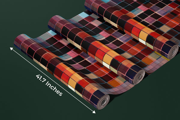 Abstract Tiles Wallpaper, Mosaic Background Mural, Oversized Custom Size Wall Art, Non - Woven, Non - Adhesive, Modern Wall Paper, Removable - Adawall Wallpaper - Registered Trade Accounts Only, Wallpaper Wholesale Account - W78215 - Adawall Wholesale - Wallpaper Wholesaler