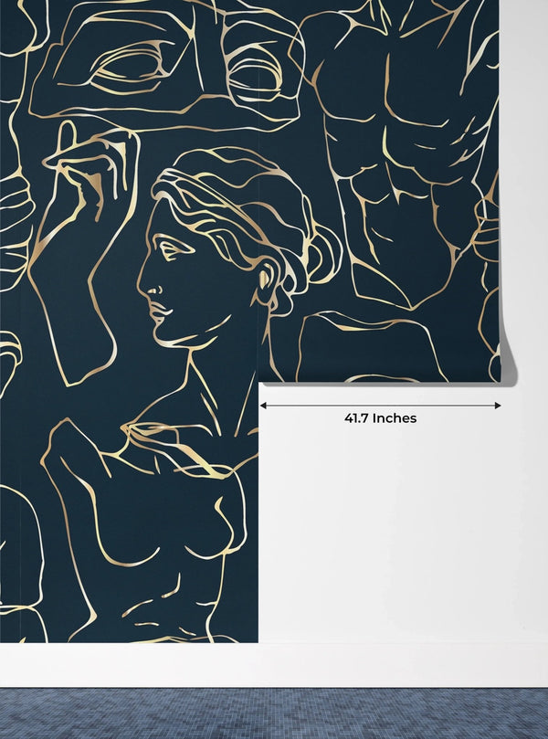 Antique Marble Statues Wallpaper, Seamless Pattern Mural, Oversized Custom Size Wall Art, Non - Woven, Non - Adhesive, Modern Wall Paper, Removable - Adawall Wallpaper - Registered Trade Accounts Only, Wallpaper Wholesale Account - W78205 - Adawall Wholesale - Wallpaper Wholesaler
