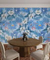 Art Blue Floral Wallpaper, Seamless Pattern Mural, Oversized Custom Size Wall Art, Non - Woven, Non - Adhesive, Modern Wall Paper, Removable - Adawall Wallpaper - Registered Trade Accounts Only, Wallpaper Wholesale Account - W78013 - Adawall Wholesale - Wallpaper Wholesaler