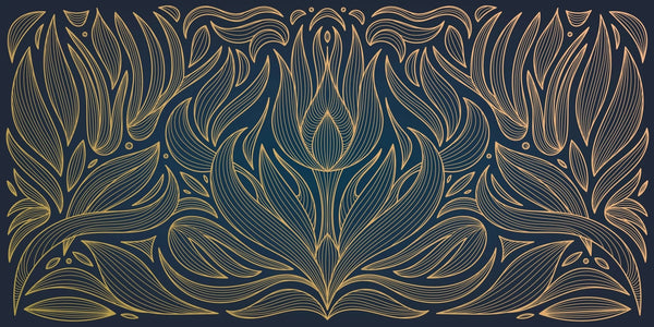 Art Deco Wallpaper, Wavy Flower Mural, Oversized Custom Size Wall Art, Non - Woven, Non - Adhesive, Modern Wall Paper, Removable - Adawall Wallpaper - Registered Trade Accounts Only, Wallpaper Wholesale Account - W77849 - Adawall Wholesale - Wallpaper Wholesaler