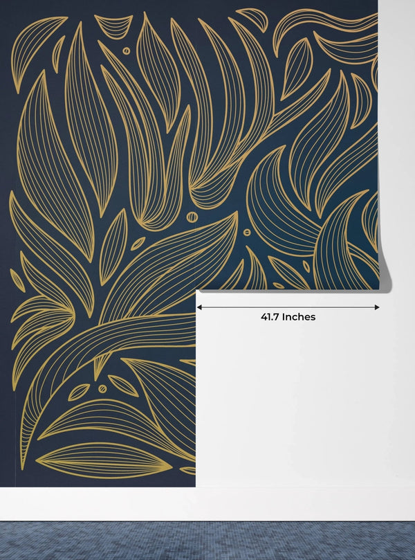 Art Deco Wallpaper, Wavy Flower Mural, Oversized Custom Size Wall Art, Non - Woven, Non - Adhesive, Modern Wall Paper, Removable - Adawall Wallpaper - Registered Trade Accounts Only, Wallpaper Wholesale Account - W77849 - Adawall Wholesale - Wallpaper Wholesaler