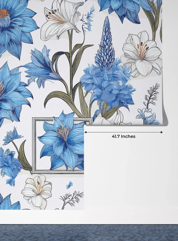 Artful Floral, Borders Wallpaper, Seamless Pattern Mural, Oversized Custom Size Wall Art, Non - Woven, Non - Adhesive, Modern Wall Paper, Removable - Adawall Wallpaper - Registered Trade Accounts Only, Wallpaper Wholesale Account - W78009 - Adawall Wholesale - Wallpaper Wholesaler