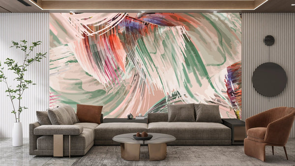 Artistic Paint Colorful Wallpaper, Seamless Pattern Mural, Oversized Custom Size Wall Art, Non - Woven, Non - Adhesive, Modern Wall Paper, Removable - Adawall Wallpaper - Registered Trade Accounts Only, Wallpaper Wholesale Account - W78184 - Adawall Wholesale - Wallpaper Wholesaler