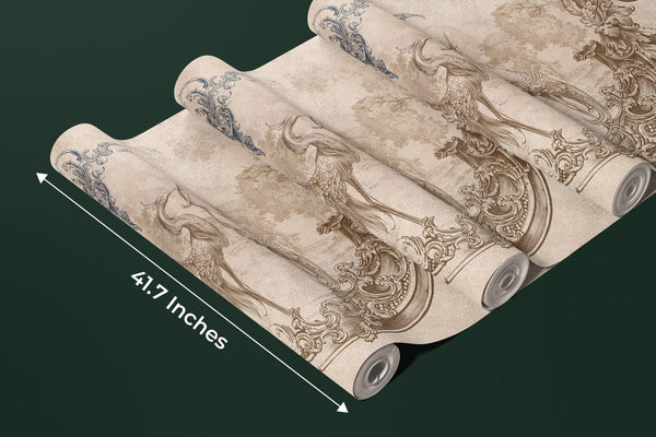 Baroque Wallpaper, Classic Style Mural, Oversized Custom Size Wall Art, Non - Woven, Non - Adhesive, Modern Wall Paper, Removable - Adawall Wallpaper - Registered Trade Accounts Only, Wallpaper Wholesale Account - W77651 - Adawall Wholesale - Wallpaper Wholesaler