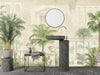 Tropics Wallpaper, Architecture Mural, Oversized Custom Size Wall Art, Non-Woven, Non-Adhesive, Modern Wall Paper, Removable