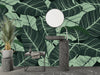 Luxury Nature Wallpaper, Green Leaves Mural, Oversized Custom Size Wall Art, Non-Woven, Non-Adhesive, Modern Wall Paper, Removable
