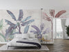 Soft Color Tropical Leaves Wallpaper, Banana Trees Mural, Oversized Custom Size Wall Art, Non-Woven, Non-Adhesive, Modern Wall Paper, Removable