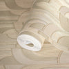 Beige Round Shapes Deep Embossed Wallpaper, Modern Geometric Flocked Wallcovering - Adawall Wallpaper - Registered Trade Accounts Only, Wallpaper Wholesale Account - 1209-3 - Adawall Wholesale - Wallpaper Wholesaler