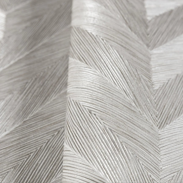 Beige Shiny Chevron Wallpaper, Deep Embossed Luxury Shimmering Geometric Pattern Wall Paper - Walloro High End Wallcoverings & More