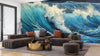 Big Wave in a Raging Sea Wallpaper, Oil Painting Mural, Oversized Custom Size Wall Art, Non - Woven, Non - Adhesive, Modern Wall Paper, Removable - Adawall Wallpaper - Registered Trade Accounts Only, Wallpaper Wholesale Account - W77613 - Adawall Wholesale - Wallpaper Wholesaler