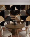 Black and Brown Wallpaper, Geometric Mural, Oversized Custom Size Wall Art, Non - Woven, Non - Adhesive, Modern Wall Paper, Removable - Adawall Wallpaper - Registered Trade Accounts Only, Wallpaper Wholesale Account - W77625 - Adawall Wholesale - Wallpaper Wholesaler