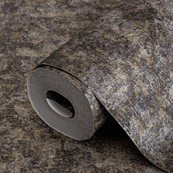 Black Gray Distressed Rustic 3D Embossed Wallpaper, Metallic Rich Textured Industrial Wallcovering - Adawall Wallpaper - Registered Trade Accounts Only, Wallpaper Wholesale Account - 7817-6 - Adawall Wholesale - Wallpaper Wholesaler