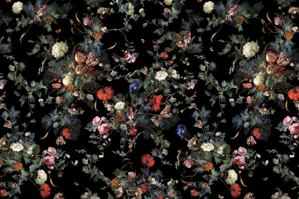 Black Large Peony Floral Wall Mural, Floral Flowers Wallpaper, Oversized Elegant Custom Size Wall Art, Non - Woven, Non - Pasted, Removable - Adawall Wallpaper - Registered Trade Accounts Only, Wallpaper Wholesale Account - t_SE315-1 - Adawall Wholesale - Wallpaper Wholesaler