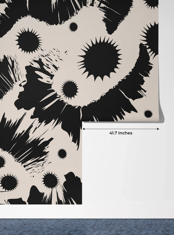 Black Splashes Wallpaper, Seamless Pattern Mural, Oversized Custom Size Wall Art, Non - Woven, Non - Adhesive, Modern Wall Paper, Removable - Adawall Wallpaper - Registered Trade Accounts Only, Wallpaper Wholesale Account - W78182 - Adawall Wholesale - Wallpaper Wholesaler