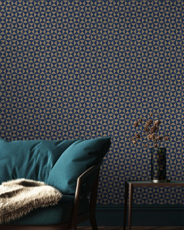 Blue and Cream Patterned Wallpaper,Natural Wallpaper, Modern & Minimalist Wall Covering,Modern Look Neutral Colors Glittering Wallcovering - Adawall Wallpaper - Registered Trade Accounts Only, Wallpaper Wholesale Account - 24105-4 - Adawall Wholesale - Wallpaper Wholesaler