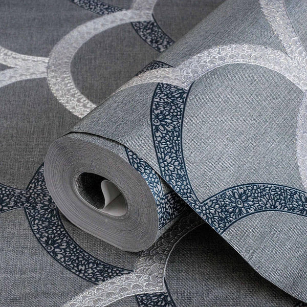 Blue Luxury Fish Scale Deep Embossed Wallpaper, 3D Textured Lace Patterns, Thick Wallcovering - Adawall Wallpaper - Registered Trade Accounts Only, Wallpaper Wholesale Account - 7811-3 - Adawall Wholesale - Wallpaper Wholesaler