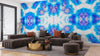 Blue Tie Dye Wallpaper, Geometric Shibori Mural, Oversized Custom Size Wall Art, Non - Woven, Non - Adhesive, Modern Wall Paper, Removable - Adawall Wallpaper - Registered Trade Accounts Only, Wallpaper Wholesale Account - W77575 - Adawall Wholesale - Wallpaper Wholesaler