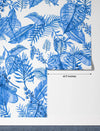 Blue Tropic Plants Wallpaper, Aquamarine Tropical Mural, Oversized Custom Size Wall Art, Non - Woven, Non - Adhesive, Modern Wall Paper, Removable - Adawall Wallpaper - Registered Trade Accounts Only, Wallpaper Wholesale Account - W77554 - Adawall Wholesale - Wallpaper Wholesaler