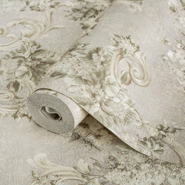 Botanical Flowered Embossed Wallpaper, Home Wall Decor, Aesthetic Wallpaper, Textured Wallcovering Non - Adhesive - 41.7”W X 393”H - Adawall Wallpaper - Registered Trade Accounts Only, Wallpaper Wholesale Account - 1008-3 - Adawall Wholesale - Wallpaper Wholesaler